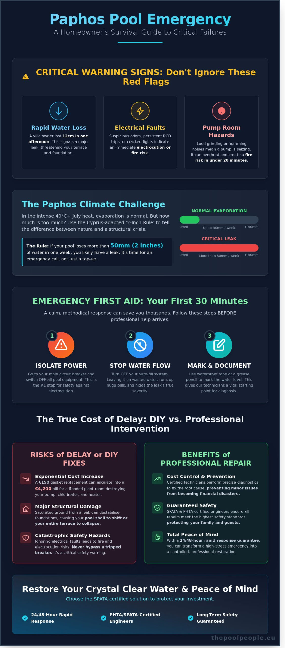 Emergency Pool Repair Paphos: Rapid Response for Your Peace of Mind - Infographic