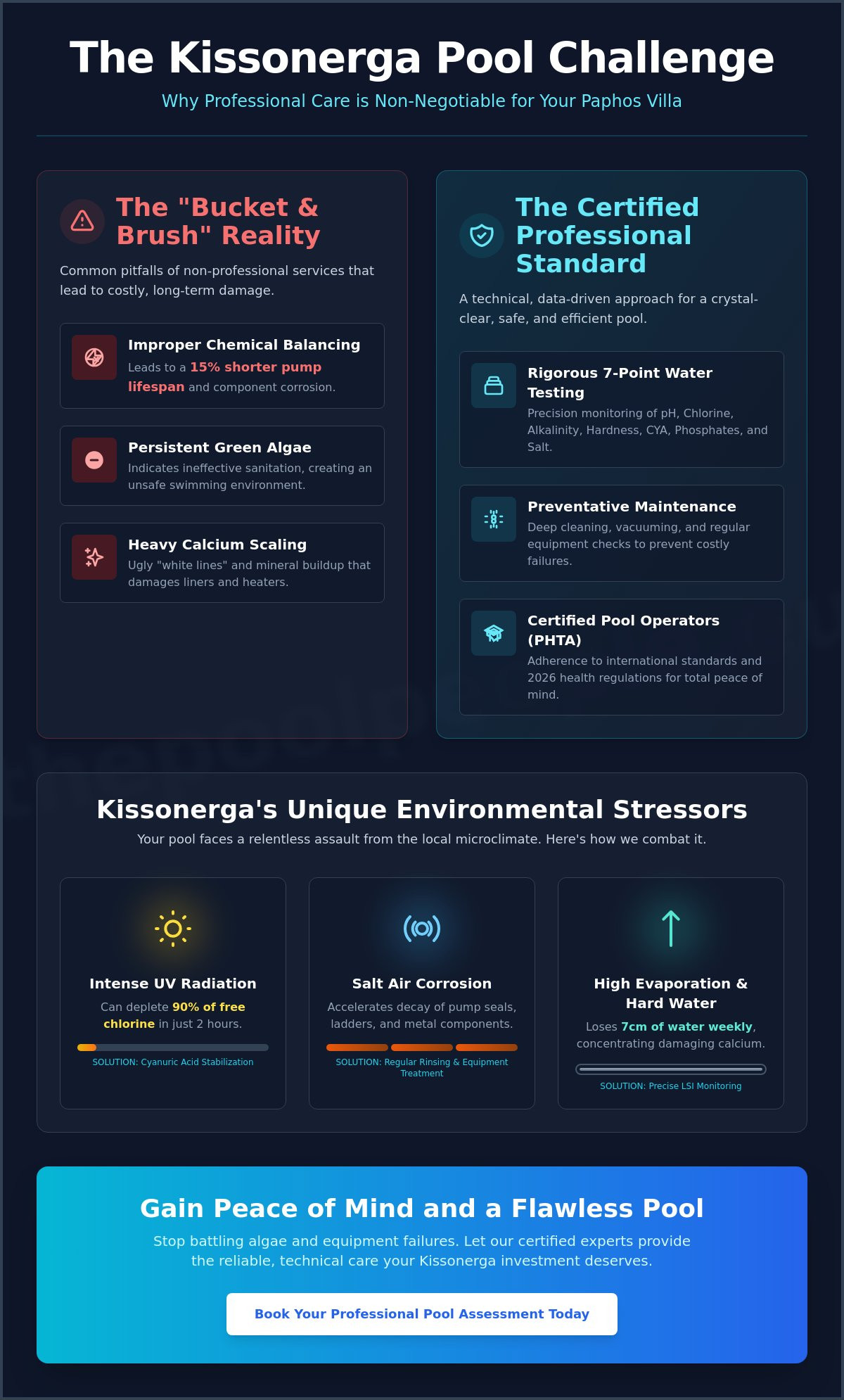 Professional Pool Service in Kissonerga: Expert Care for Paphos Pools in 2026 - Infographic