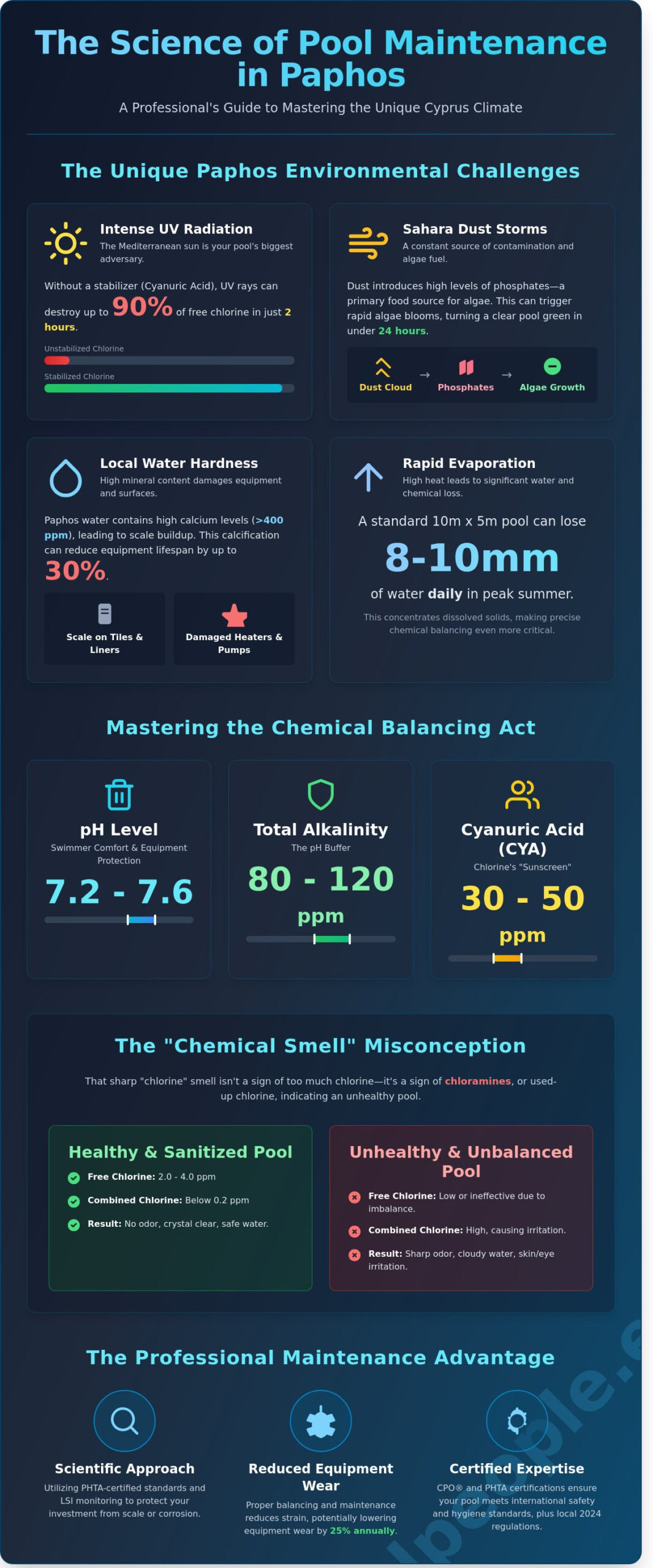 The Ultimate Guide to Pool Maintenance in Paphos: 2026 Expert Edition - Infographic